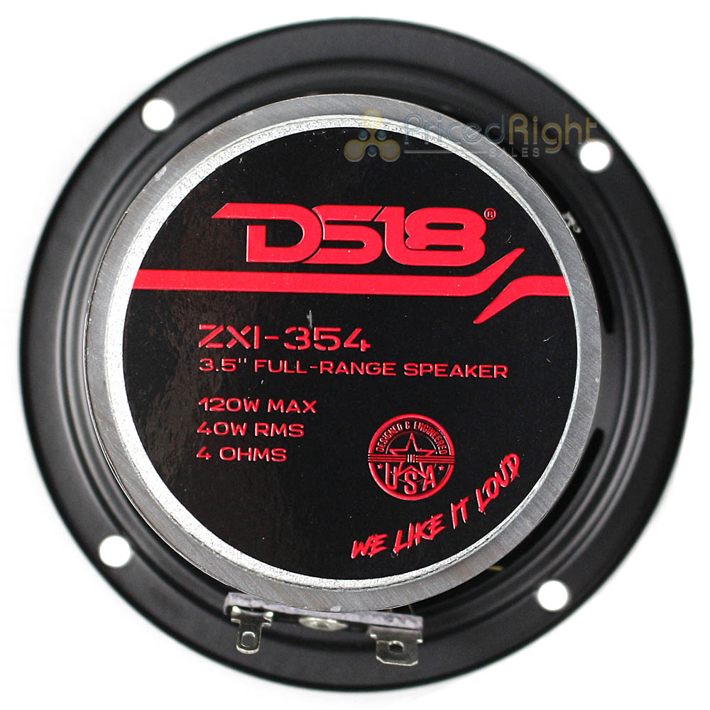 DS18 Elite 3.5" Full Range Coaxial Speakers 120 Watts Max 4 Ohm ZXI-354 Pair