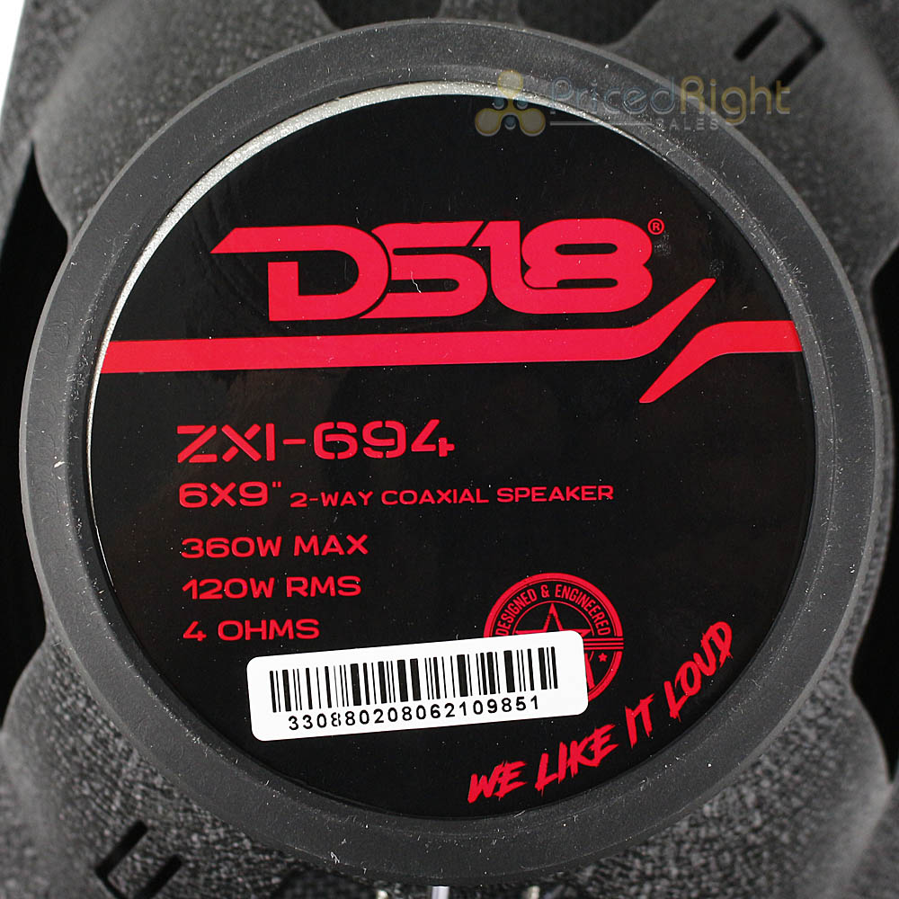 DS18 Elite 6x9" 2 Way Coaxial Speakers 360W Max 4 Ohm ZXI Series ZXI-694 Pair